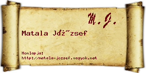 Matala József névjegykártya